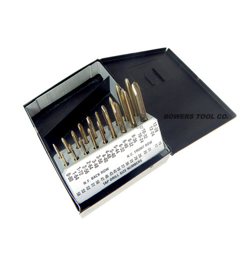 Norseman 19pc Spiral Point Tap Set NF/NC 080 to 1228 Made in USA SPT