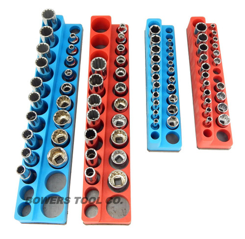 Magnetic Socket Holder Set 4pc Mechanics Time Saver 3/8