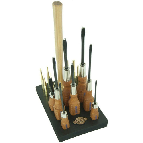 Grace 17pc Gunsmith Set Screwdrivers Brass Punches & Hammer Gun Care