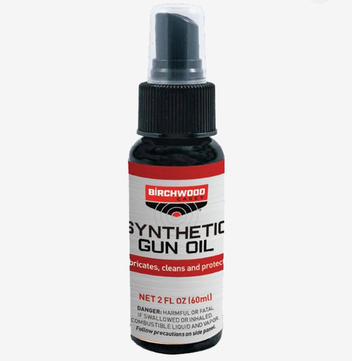 Birchwood Casey Synthetic Gun Oil in a 2 fl oz pump spray