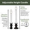 Slimline Ultra-Bright LED Window Candles, Battery Operated, Remote Control, Metal Base (VT-9167-R4, Pack of 4)