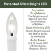 Slimline Ultra-Bright LED Window Candles, Battery Operated, Remote Control, Metal Base (VT-9167-R4, Pack of 4)