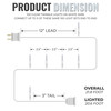 100 Clear Twinkle Lights on White Wire, Indoor/Outdoor Use, Lighted Length of 20.6’, Total Length of 21.8’