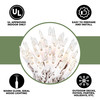 35 Clear Christmas Lights on a White Wire, UL Approved for Indoor Use, 6.1' of Lighted Length, 7.5' of Total Length