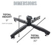 Universal Metal Rolling Artificial Christmas Tree Stand for Trees up to 12 Foot Tall, Adjustable Legs (TK-30019-CC-VT)