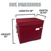 Slim Ornament Storage Box with Adjustable Acid-Free Dividers, Holds 120 Ornaments (15 ” H x18” L x 13.75” D, SB-40061-VT)