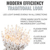 50 LED Clear Christmas Lights on White Wire Cord, UL Approved For Indoor and Outdoor Use, 12.25’ Lighted Length, 12.9’ Total Length