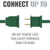 100 LED Clear Twinkle Christmas Lights on Green Wire, UL Approved For Indoor and Outdoor Use, 24.75’ Lighted Length, 25.4’ Total Length