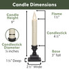 Vintage LED Battery Operated Window Candles with Timer, Bright Warm White Glow (VT-1806, Single)