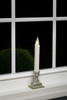 Vintage LED Battery Operated Window Candles with Timer, Bright Warm White Glow (VT-1806, Single)