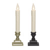 Vintage LED Battery Operated Window Candles with Timer, Bright Warm White Glow (VT-1806, Single)