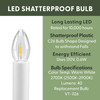 Electric LED Window Candles with Shatterproof Warm White Bulbs, Automatic Timer (VT-1188, SINGLE)