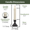Vintage LED Battery Operated Window Candles with Timer, Remote Control, Bright Warm White Glow (VT-R1806, Pack of 4)