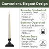 Vintage LED Battery Operated Taper Window Candles with Timer, Remote Controlled Bright Warm White Glow (VTR1860, Pack of 4)