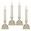 Vintage LED Battery Operated Window Candles with Sensor, Bright Warm White Glow (VT-1820, Pack of 4)