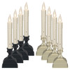 Vintage LED Battery Operated Window Candles with Sensor, Bright Warm White Glow (VT-1820, Pack of 4)