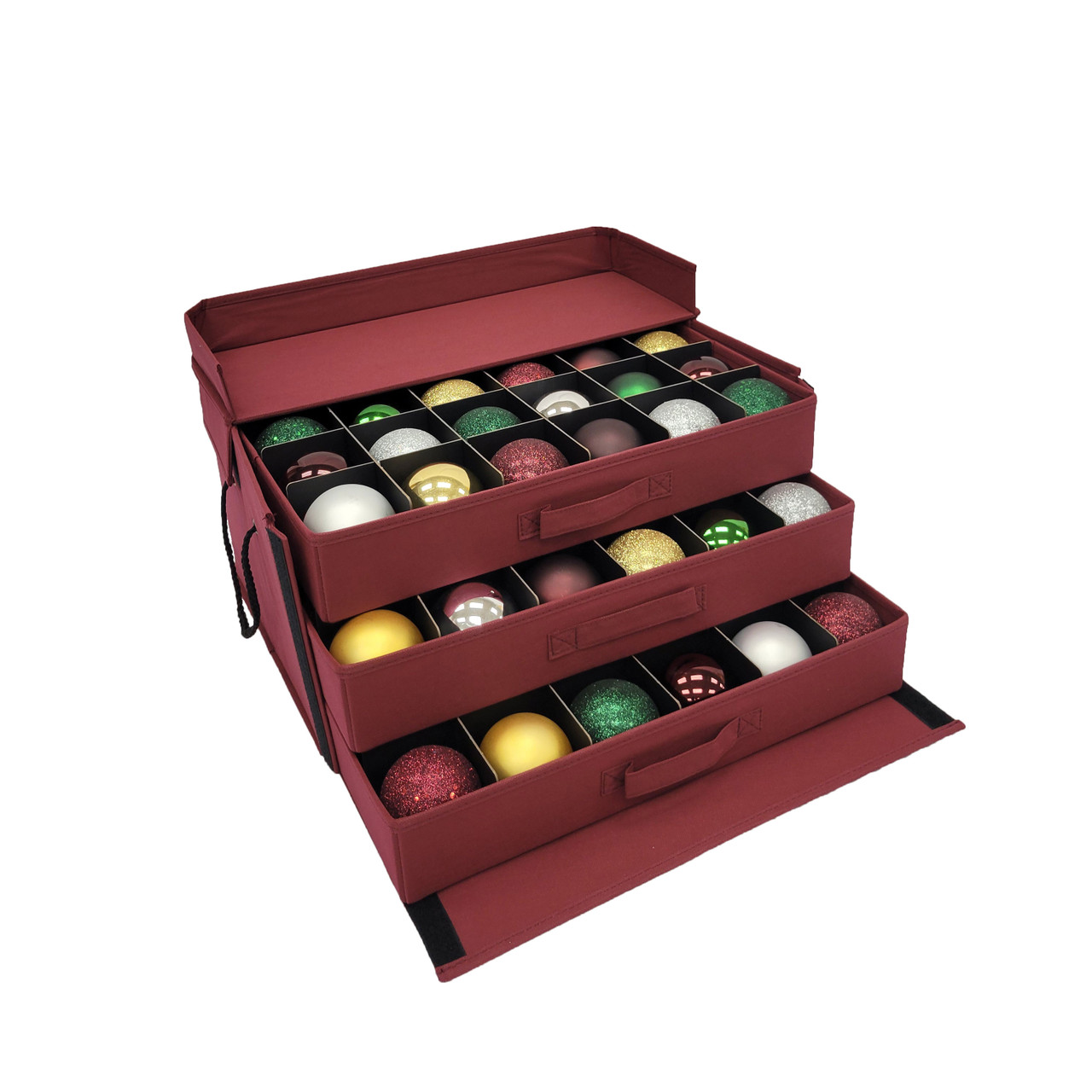Ornament Storage Box with 3 Trays – Holds 72 - 3in | 612 Vermont