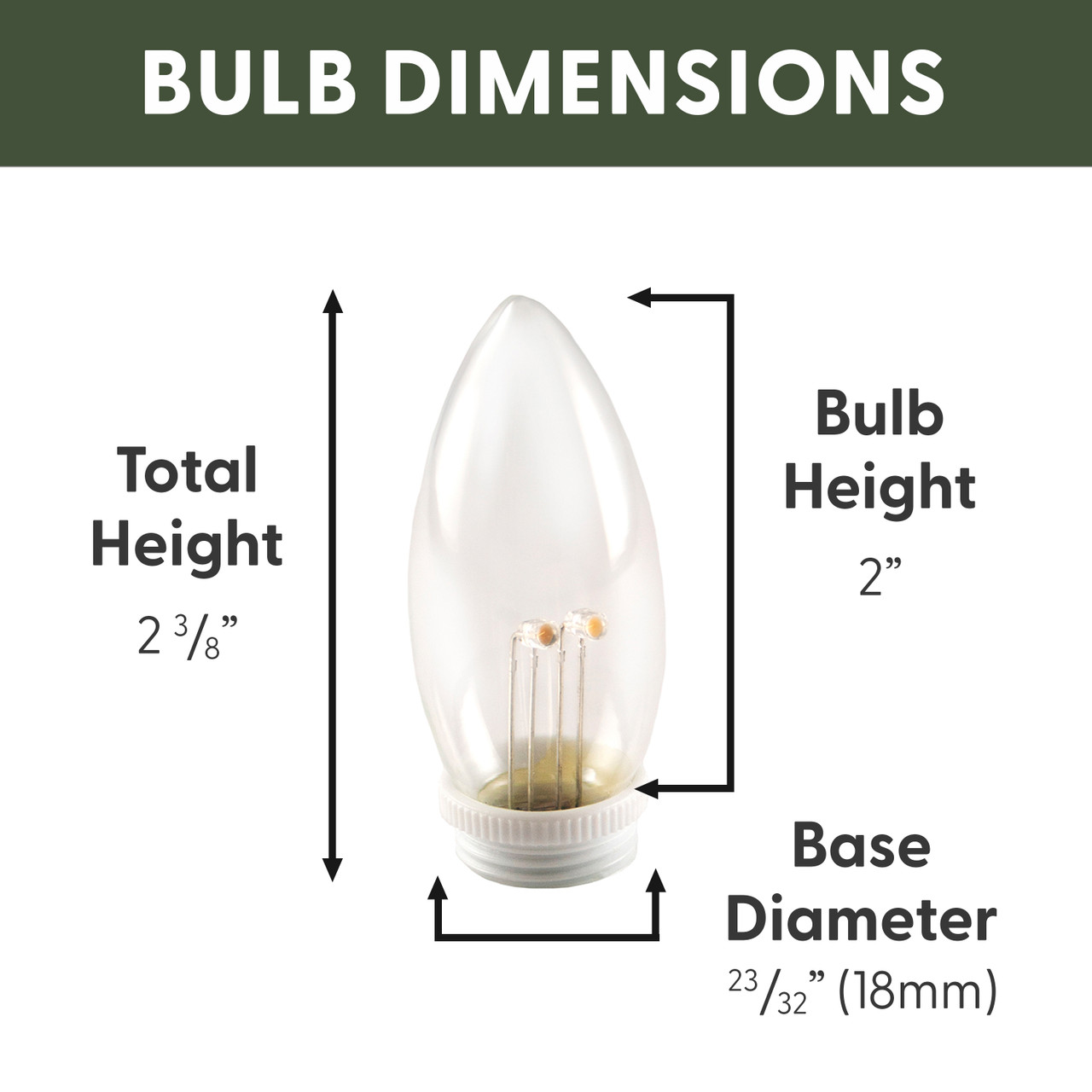 Ultra Bright LED Window Candle Replacement Bulbs 612 Vermont