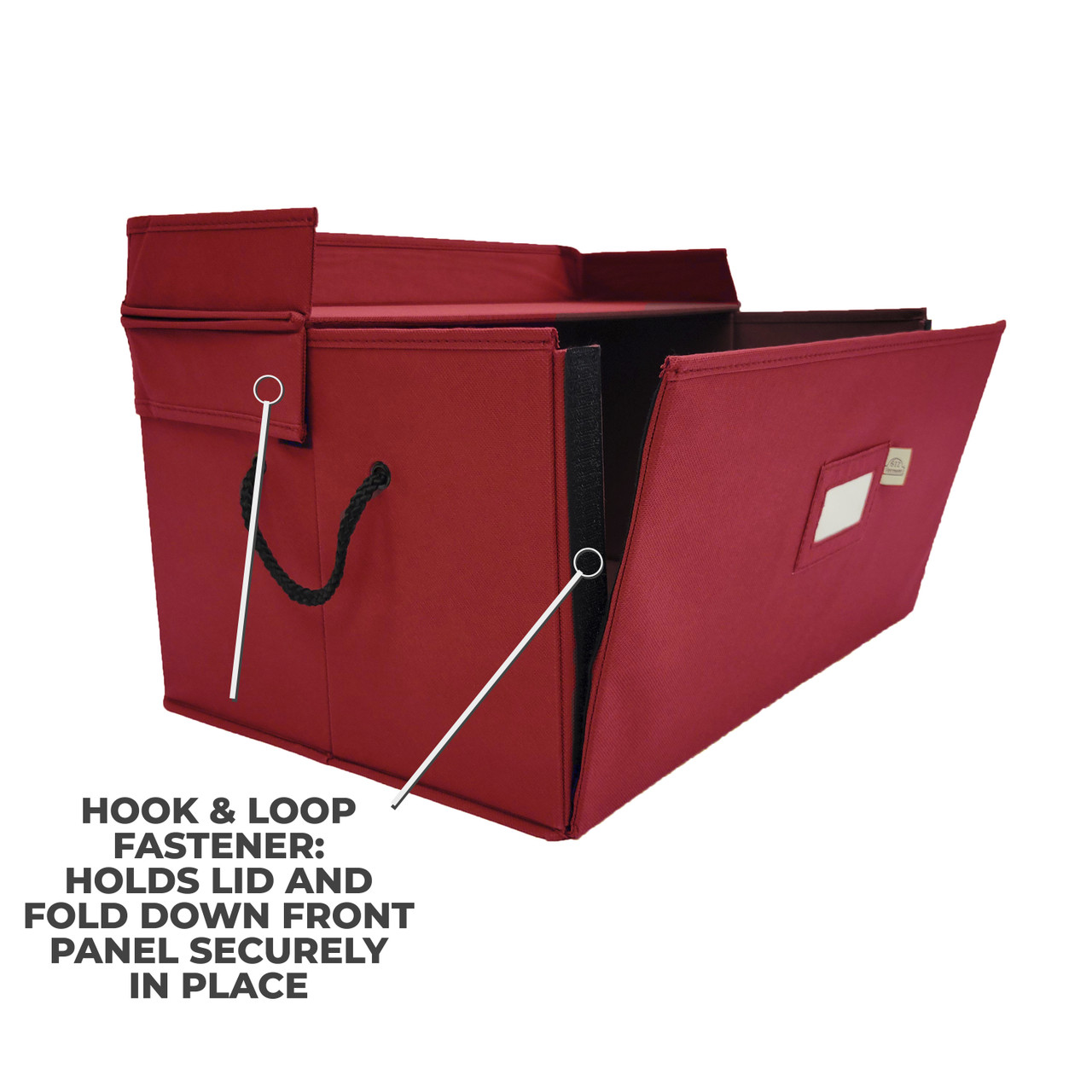 Christmas Ornament Storage Box with 3 Trays, Adjustable Acid