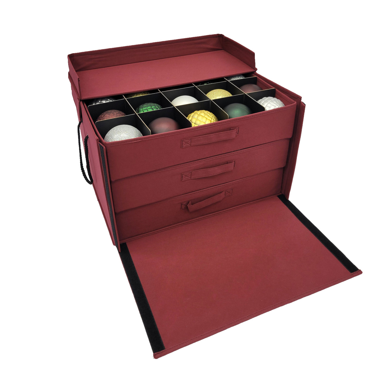 Ornament Storage Box with 3 Trays – Holds 60 - 4in | 612 Vermont