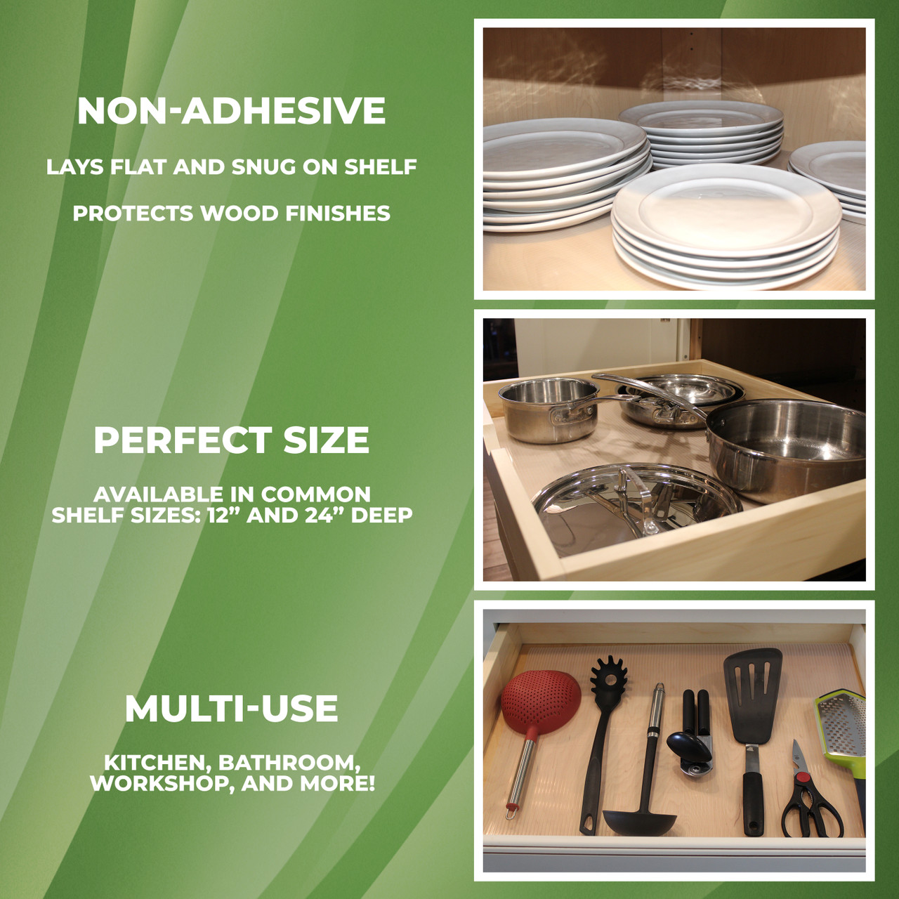 Clear Ribbed Shelf Liner 24" X 20' 612 Vermont