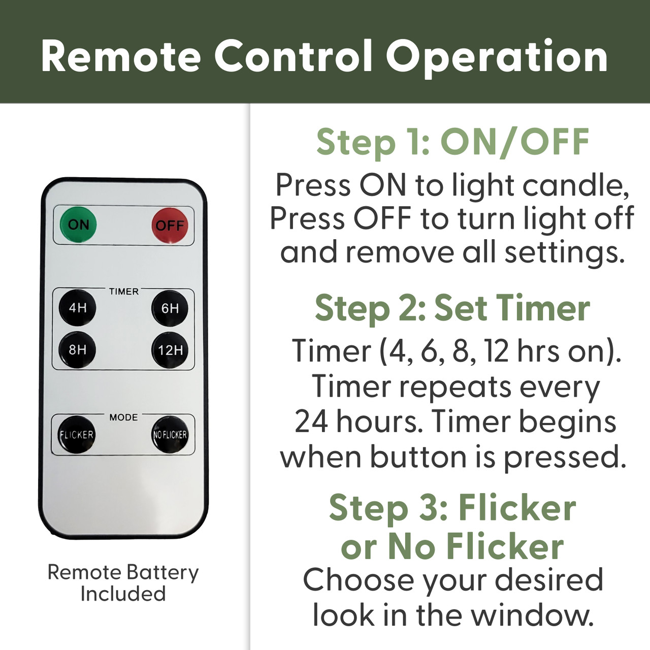Battery Operated LED Taper Window Candles - Thumbnail 5