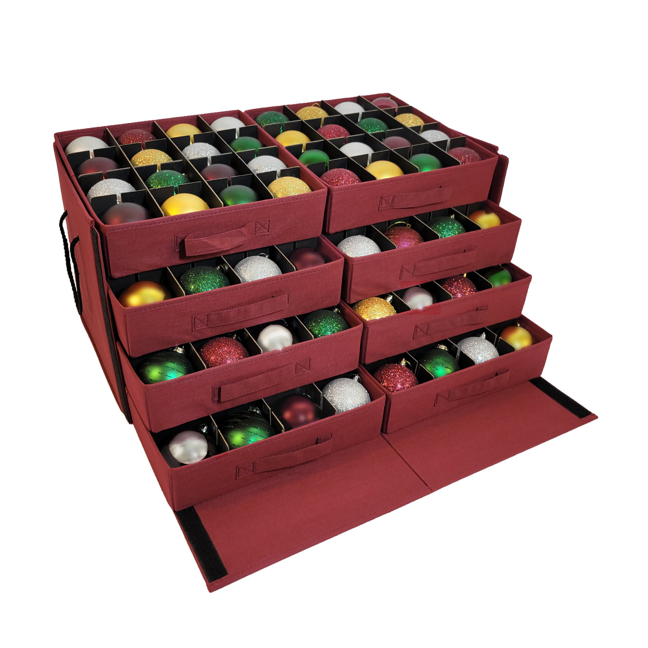 612 Vermont Christmas Ornament Storage Box with Adjustable Acid-Free  Dividers, Holds 128 – 3 Inch Ornaments (26” L x 13.5”W x 13”H, SB-40043-VT)  - 612 Vermont