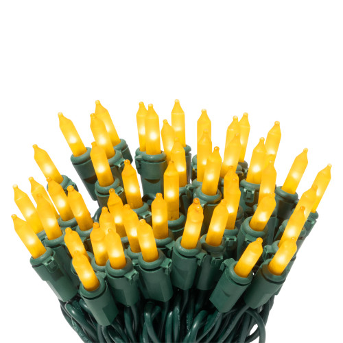 100 LED Gold Frost Christmas Lights on a Green Wire String, UL Approved For Indoor and Outdoor Use, 24.75’ Lighted Length, 25.4’ Total Length 100 LED Gold Frost Christmas Lights on a Green Wire String, UL Approved For Indoor and Outdoor Use, 24.75’ Lighted Length, 25.4’ Total Length