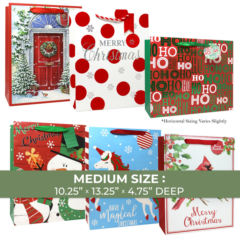 Christmas Holiday Goodie Containers, 6 Pack, Small Round