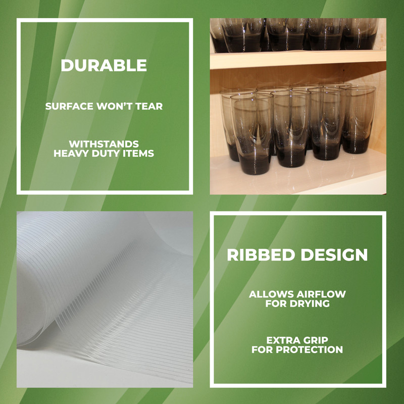 Clear Ribbed Shelf Liner (Box of 4)