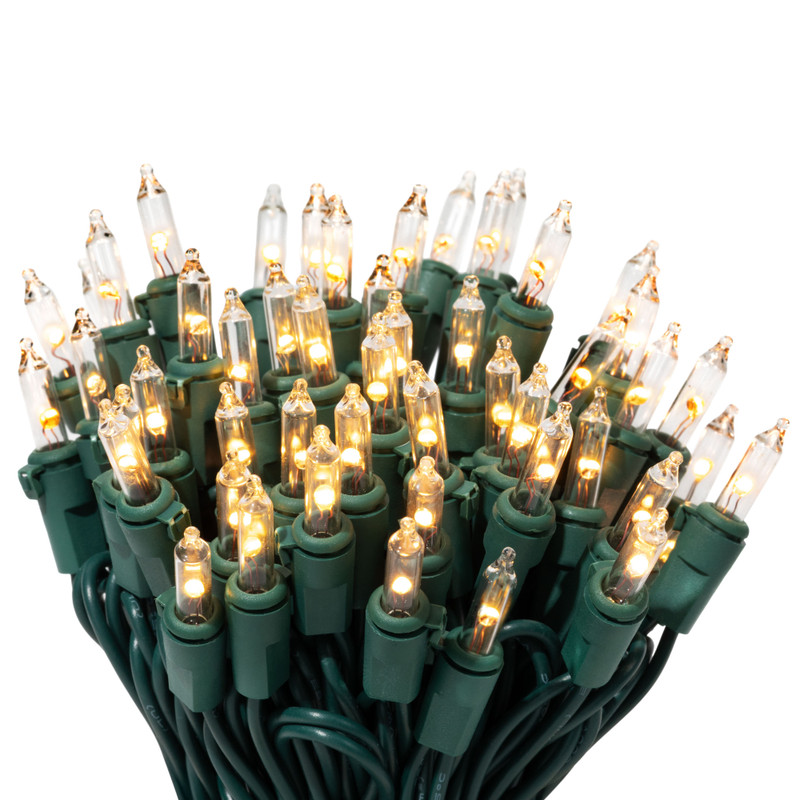100 LED Clear Twinkle Christmas Lights on Green Wire, UL Approved For Indoor and Outdoor Use, 24.75’ Lighted Length, 25.4’ Total Length 100 LED Clear Twinkle Christmas Lights on Green Wire, UL Approved For Indoor and Outdoor Use, 24.75’ Lighted Length, 25.4’ Total Length