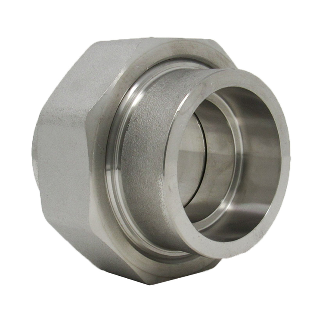 304 Stainless Steel, 1 1/2 in x 1 1/2 in Fitting Pipe Size, Union -  1LUF8