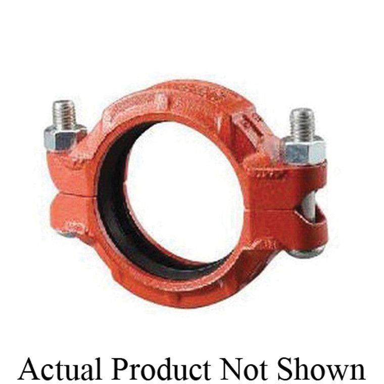 SHURJOINT® SJ770715PT Model 7707 Heavy Duty Flexible Coupling, 1-1/2 in Nominal, Grooved End Style, Ductile Iron, Painted, Import