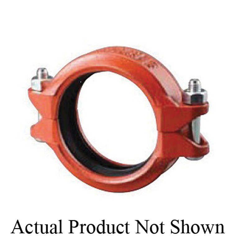 SHURJOINT® SJT77052GE Model 7705 Standard Flexible Coupling, 2 in Nominal, Thread End Style, Ductile Iron, Hot Dipped Zinc Galvanized