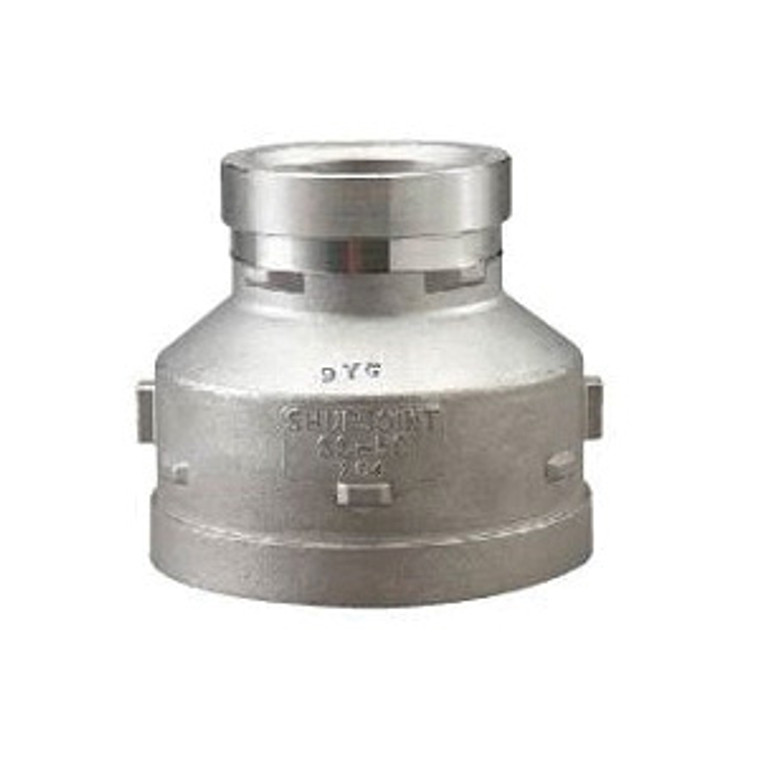 SHURJOINT® SJSS50251254 Concentric Reducer, 2-1/2 x 1-1/4 in, Grooved, 304 Stainless Steel, Import