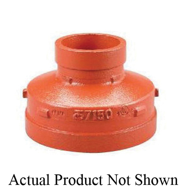 SHURJOINT?® SJT7150252P Model 7150 Concentric Reducer, 2-1/2 x 2 in Nominal, Grooved End Style, Ductile Iron, Painted