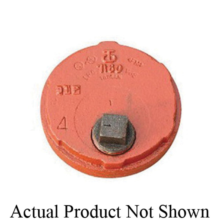 SHURJOINT® SJ7160P45P End Cap With Plug, 4 x 1/2 in, Grooved, Ductile Iron, Painted, Import