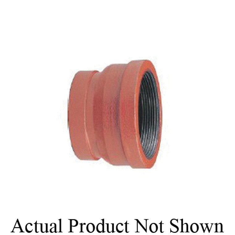 SHURJOINT® SJ544P Transition Adapter, 4 in, Grooved x FNPT, Ductile Iron, Painted, Import
