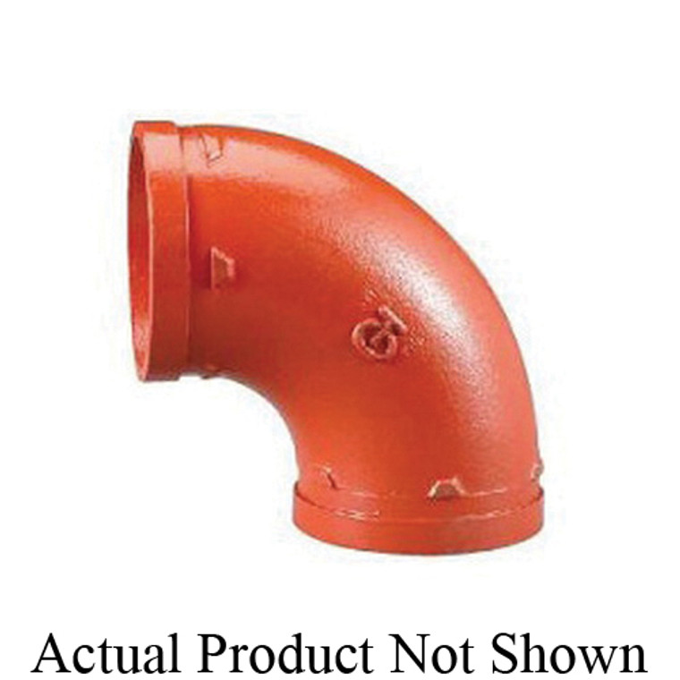 SHURJOINT® SJT71105P Model 7110 Regular Radius Elbow, 5 in Nominal, Thread End Style, Ductile Iron, Painted