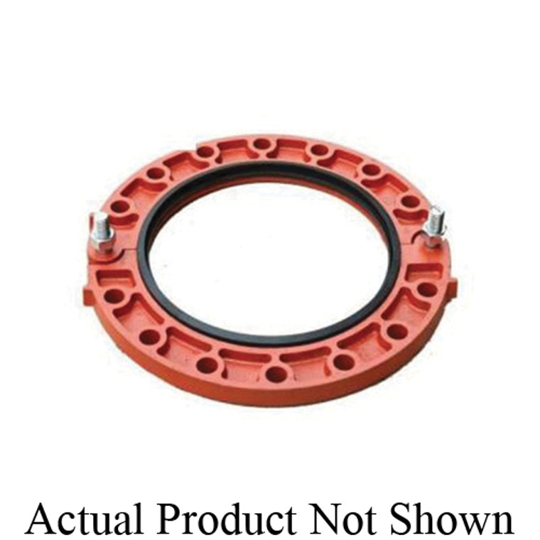 SHURJOINT® SJ704114PE Flange Adapter With Draw Kit, 14 in, Grooved, 125/150 lb, Ductile Iron, Painted, Import