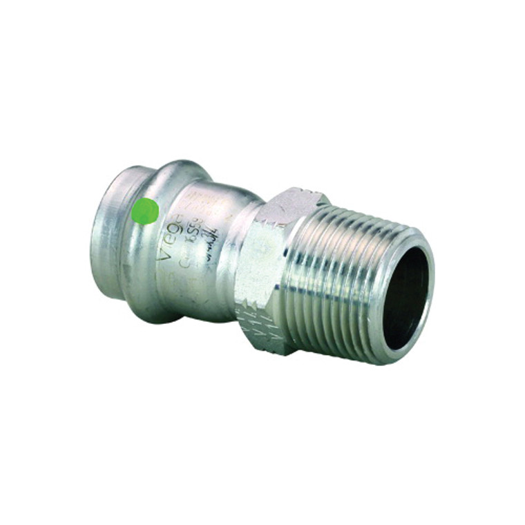 ProPress® 80035 Pipe Adapter, 1 x 3/4 in, Press x MNPT, 316 Stainless Steel, Import - (This product is priced and sold only in box quantities of 5)