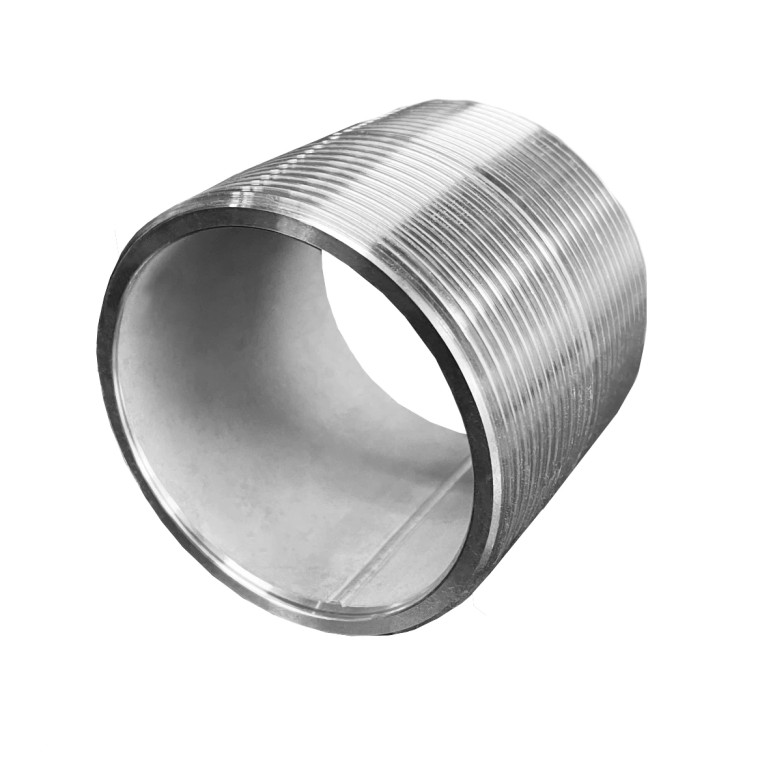 2-1/2" x Close (2-1/2") Pipe Nipple, Stainless Steel Schedule 80 Threaded Both Ends (TBE) 304/304L SS NPT