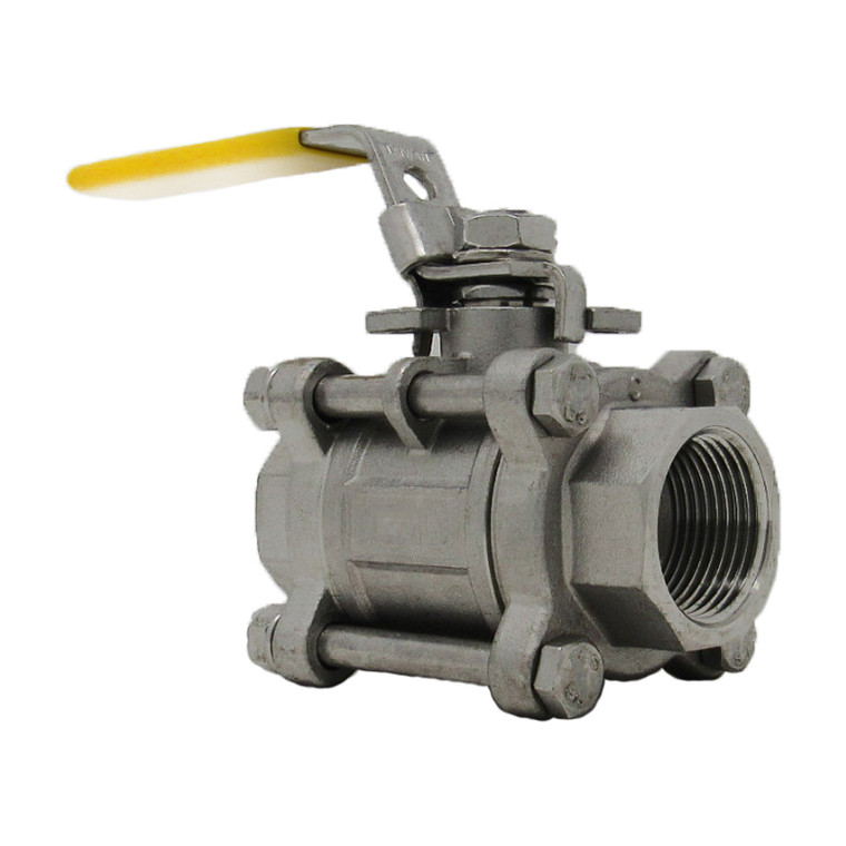 TCI Ball Valve 3-piece Threaded Stainless Steel