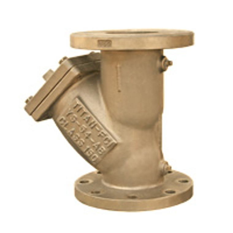 2-1/2" Y-Strainer 150# Flanged Aluminum Bronze Titan #YS54AB0250