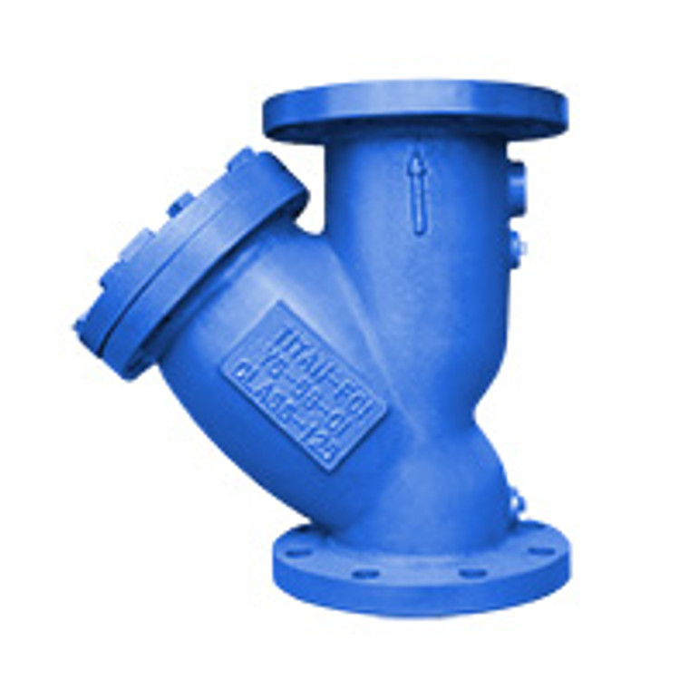 6" Y-Strainer 125# Flanged Cast Iron Titan #YS58I0600