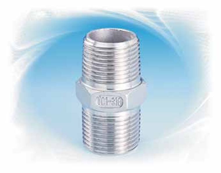 Stainless Hex Nipple 316L