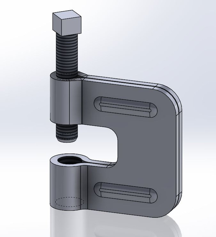 C-Clamp With Locknut T-304 Stainless Steel 1/2" Rod