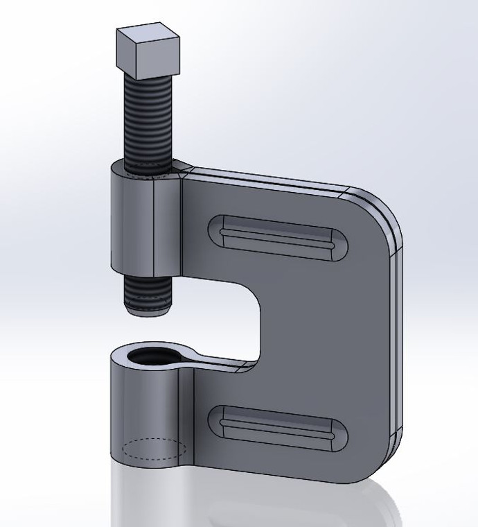 C-Clamp With Locknut T-316 Stainless Steel 1/2" Rod