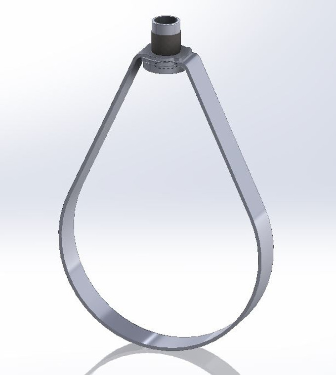 3/4" Em-Lok Adjustable Swivel Ring Hanger (3/8" Rod) T-304 Stainless Steel