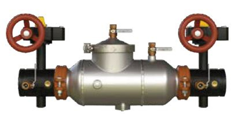 4" Backflow Preventer, Double Check, Lead-Free , Stainless Steel Body with Butterfly Valves Grooved Connections APOLLO 4ALF10A09